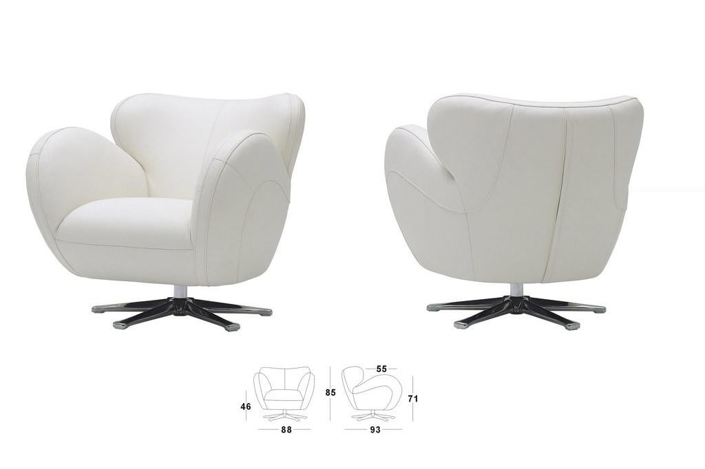 BARONA SINGLE SWIVEL CHAIR, FULL BELGIUM LEATHER - Image 3