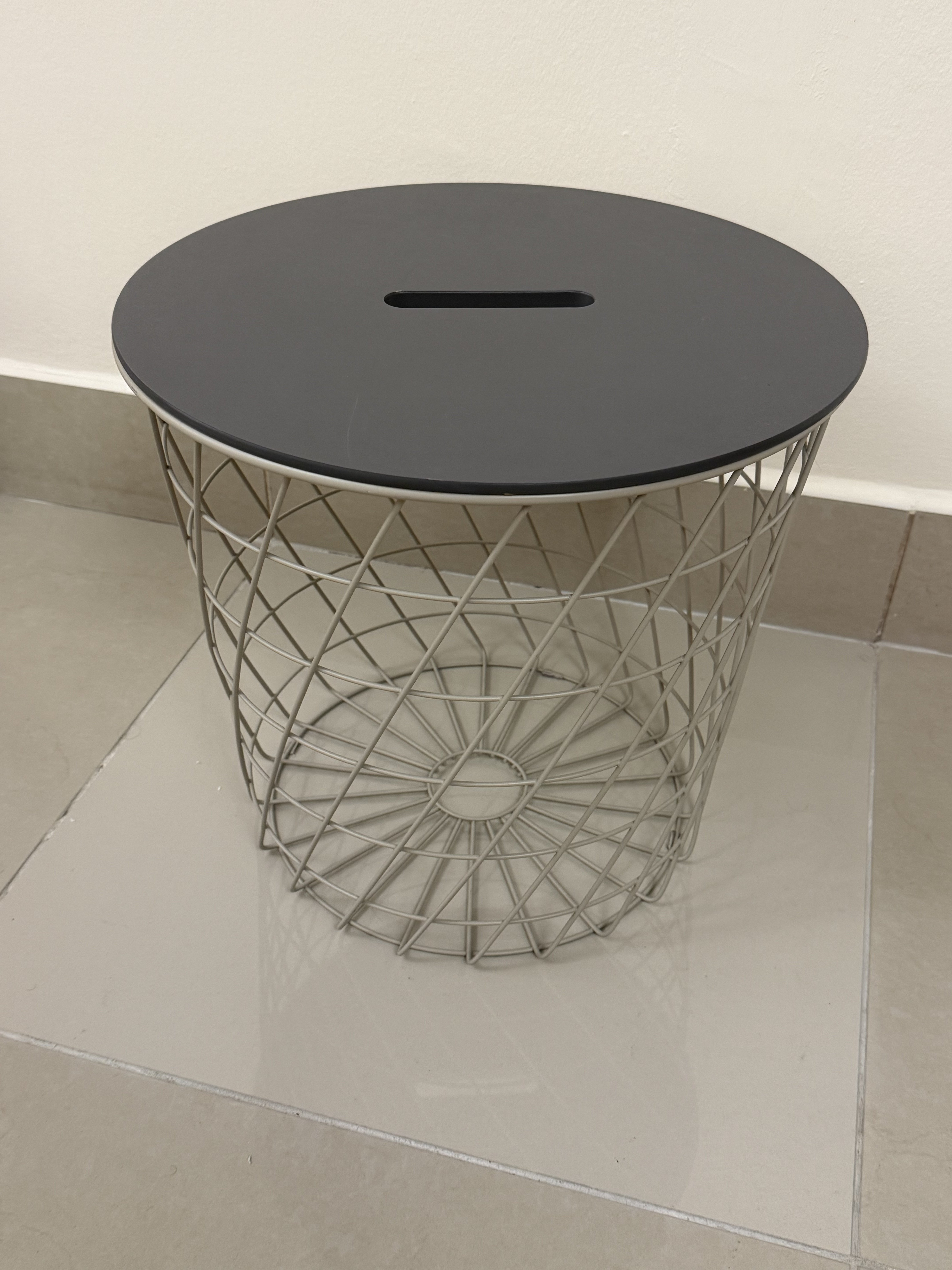 Round Wire Basket Side Table – Multi-purpose - Image 2