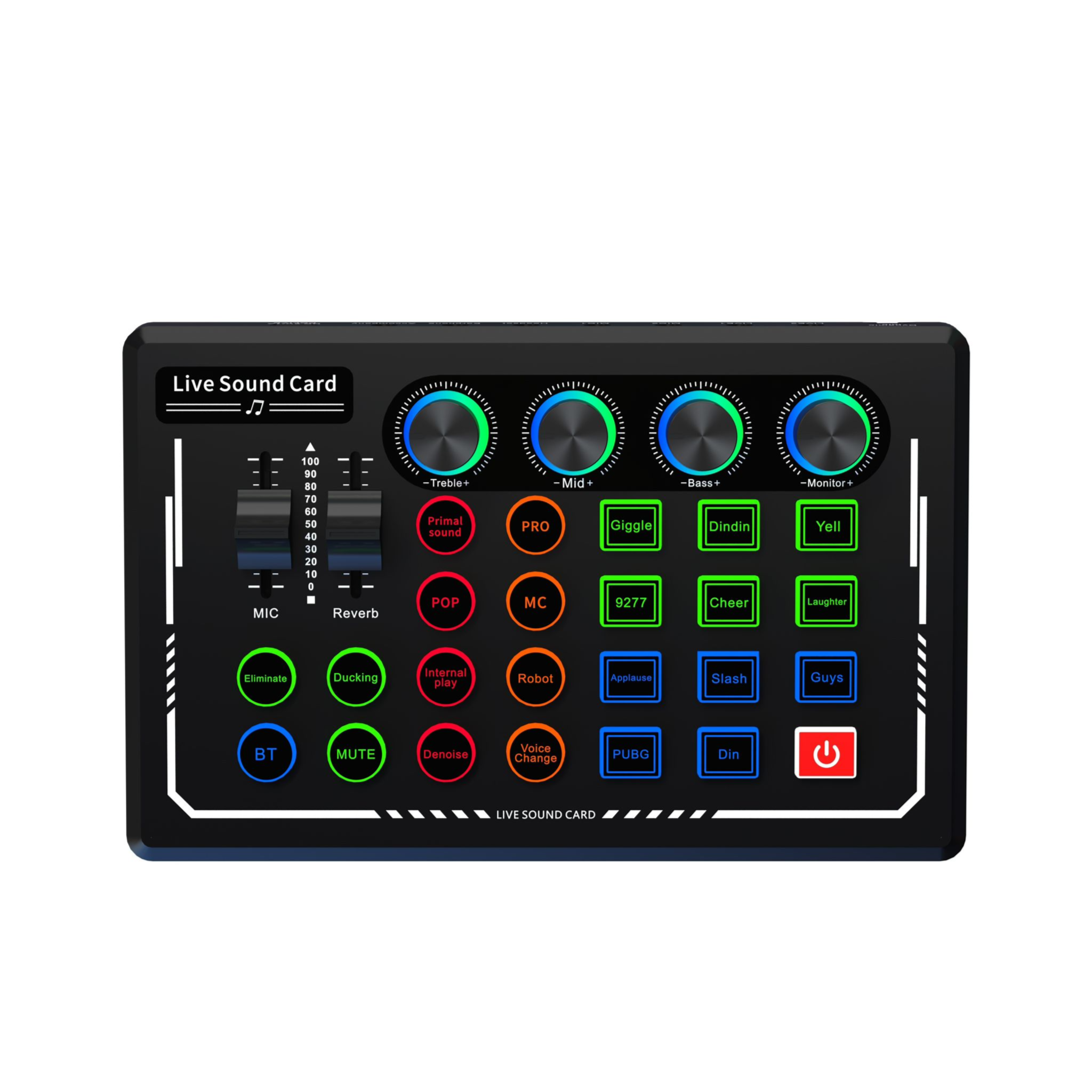 V88 Audio Mixer USB External Sound Card Headset Microphone Live Broadcast Sound Card for Mobile Phone Computer Black - Image 2