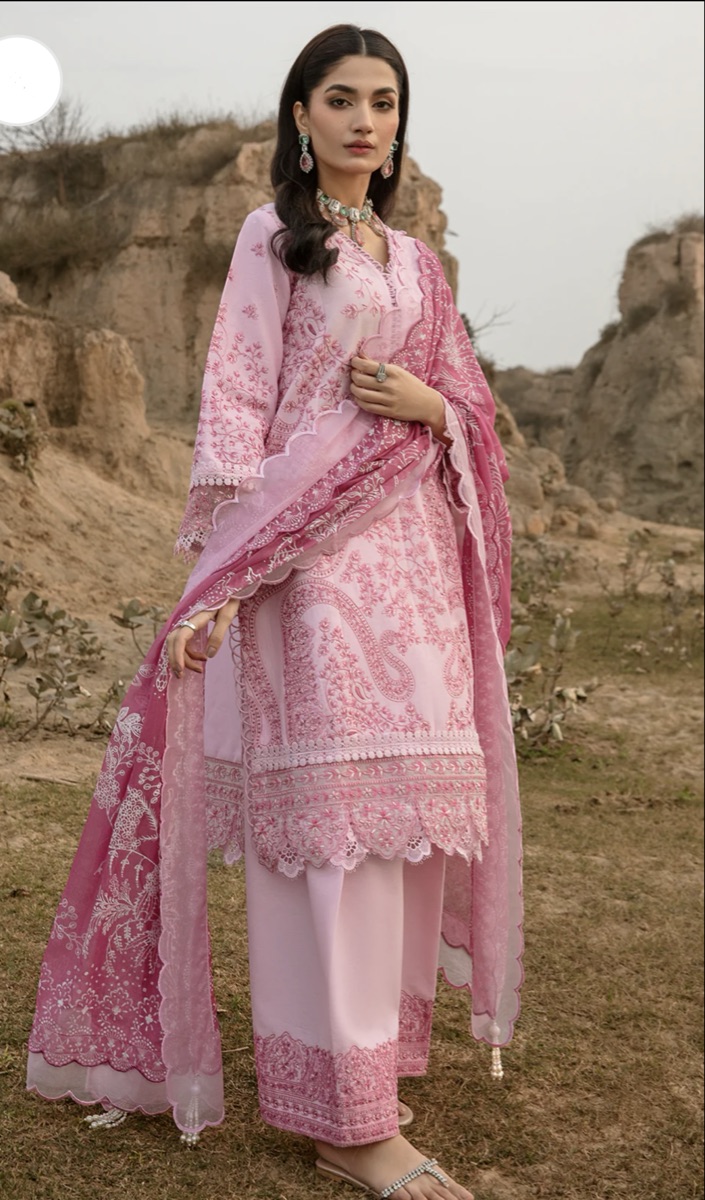 Ready to wear Embroidered lawn - Image 5