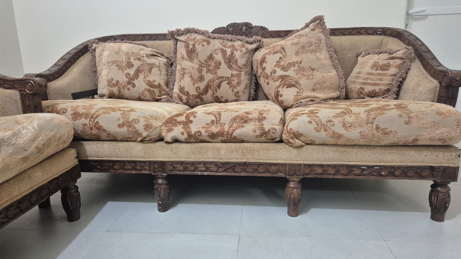 Wooden Sofa Set for Sale - Image 8