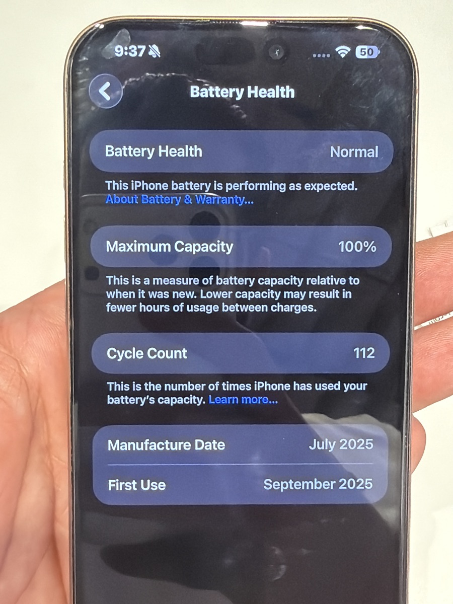 I phone 16 pro max 256GB 100% battery - Image 5