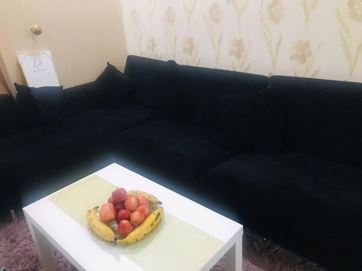 Good condition sofa set with table and glass table small ,water dispenser - Image 4