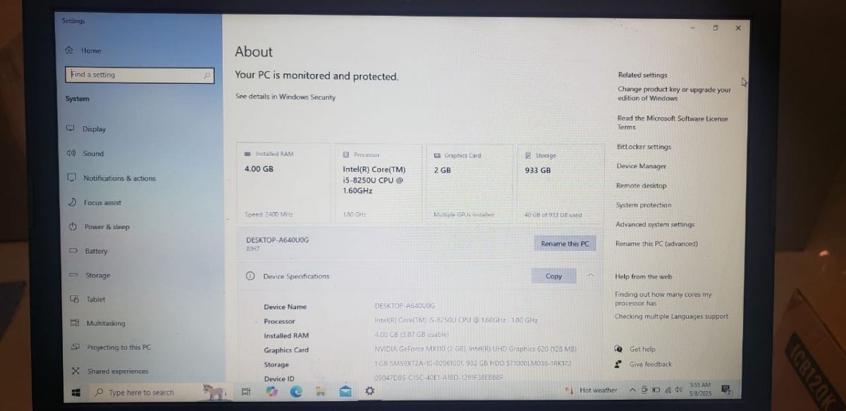 Lenovo ideaped
15.6 inches Laptop for Sale – Reliable Performance with Dedicated Graphics - Image 6