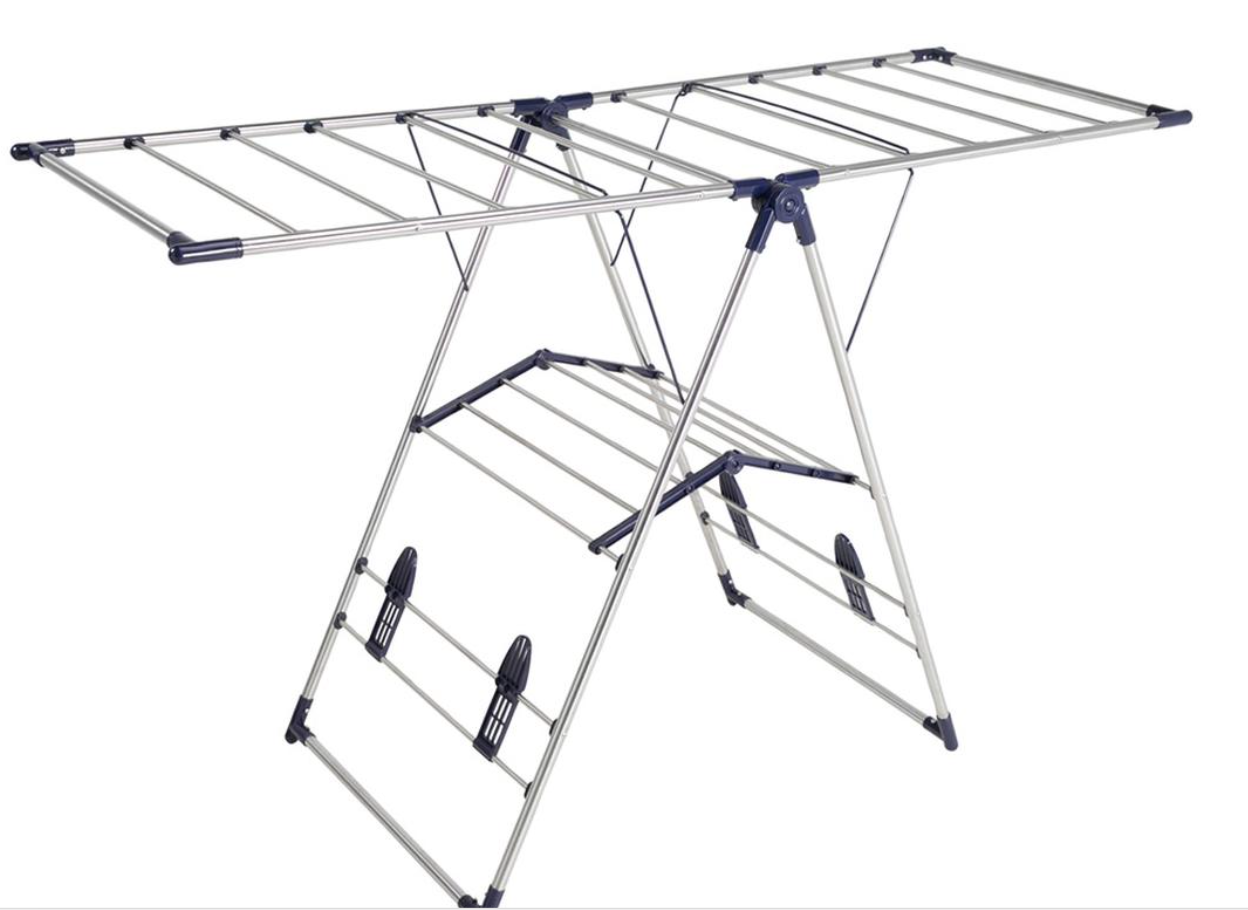 Foldable Stainless Steel Wing Clothes Rack - Image 1