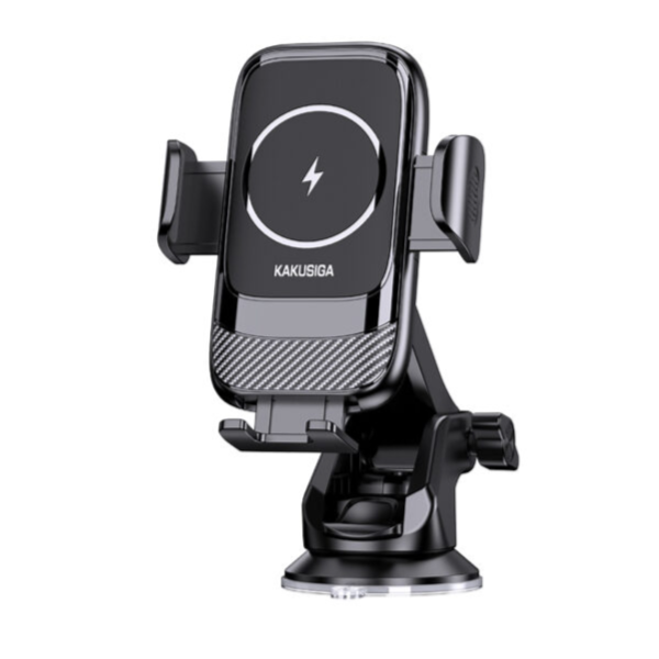 Kakusiga - Ksc-1183 Wireless Fast Charging 15w Car Holder (Center Console) Black - Image 1