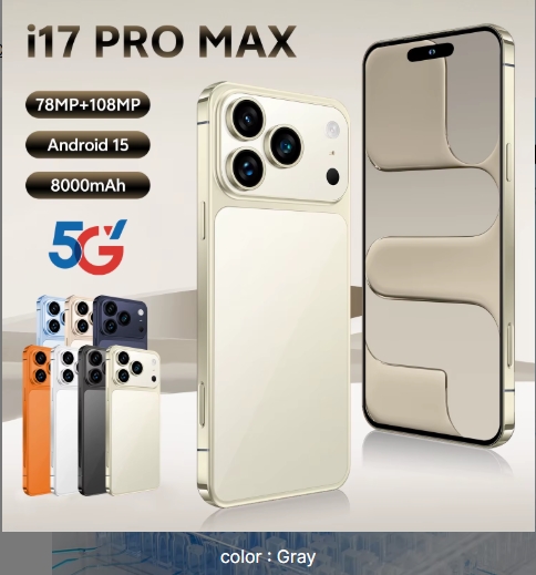 Latest I17Pro Max Smartphone 7.3 Inch HD Display Android French Dual Card 108MP 16GB 1TB Storage Battery - Image 4
