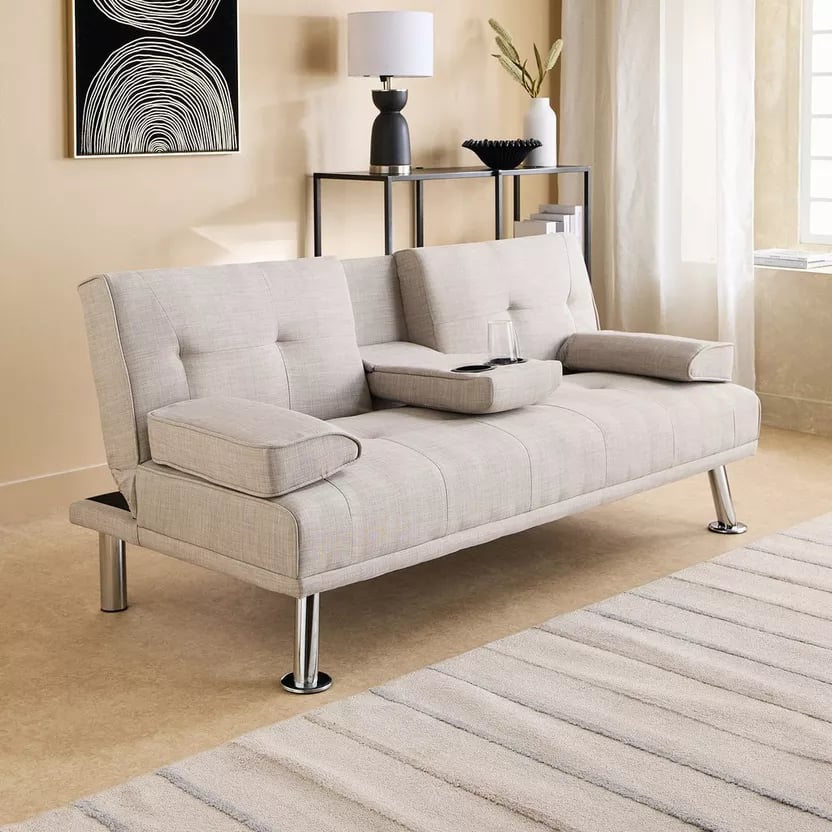 Linda 3-Seater Fabric Sofa Bed - Image 3