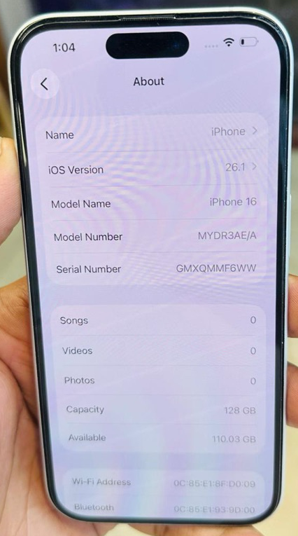 I PHONE 16 WHILE 128GB - Image 3