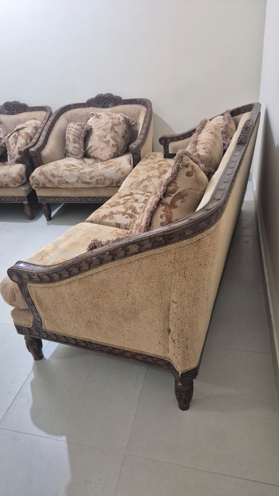Wooden Sofa Set for Sale - Image 5