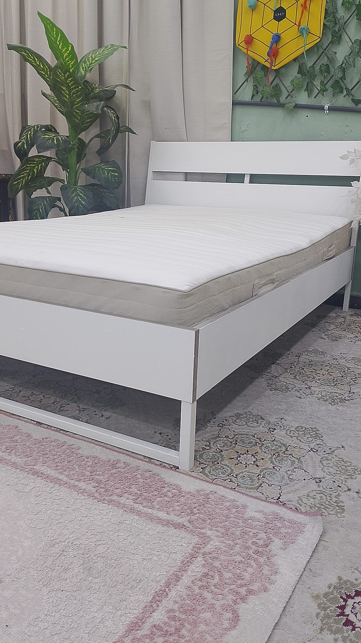 King size bed with mattress for sale - Image 1