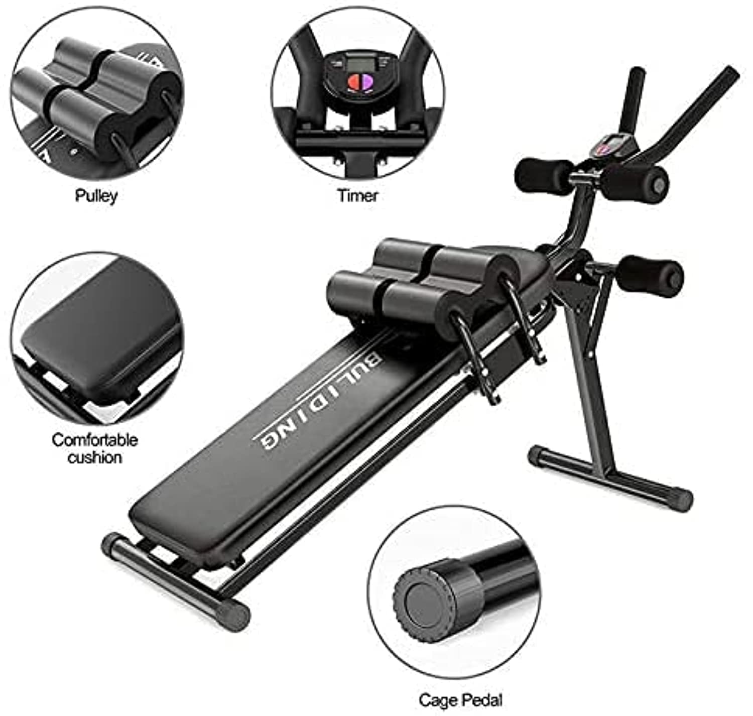 Abdominal Trainer Ab Machine Adjustable Unisex Lower Ab Workout - Image 1