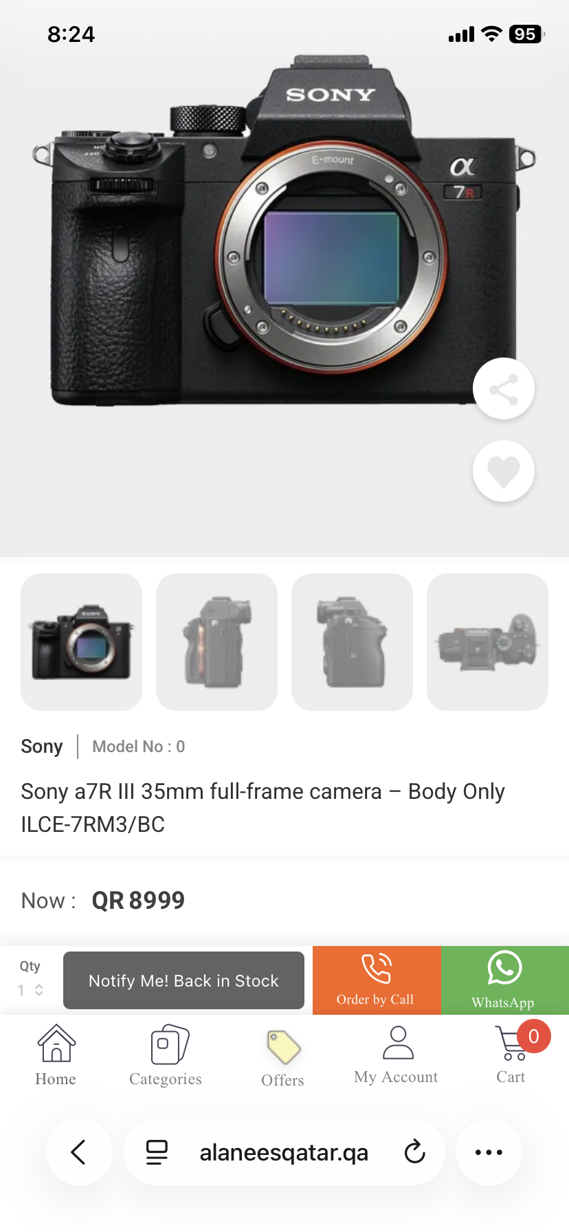 Sony a7RIII 42megapixel with 50m sony 1.8f orginal price of camera included 8999qr  now for sale for only 5000qr - Image 6