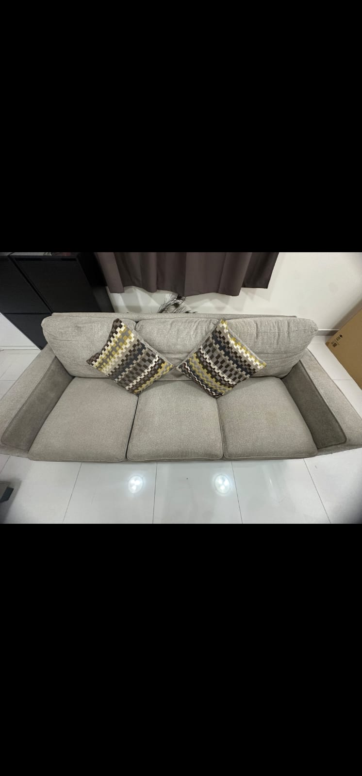 PAN Home 3 seater sofa with 2 cushions - Image 1
