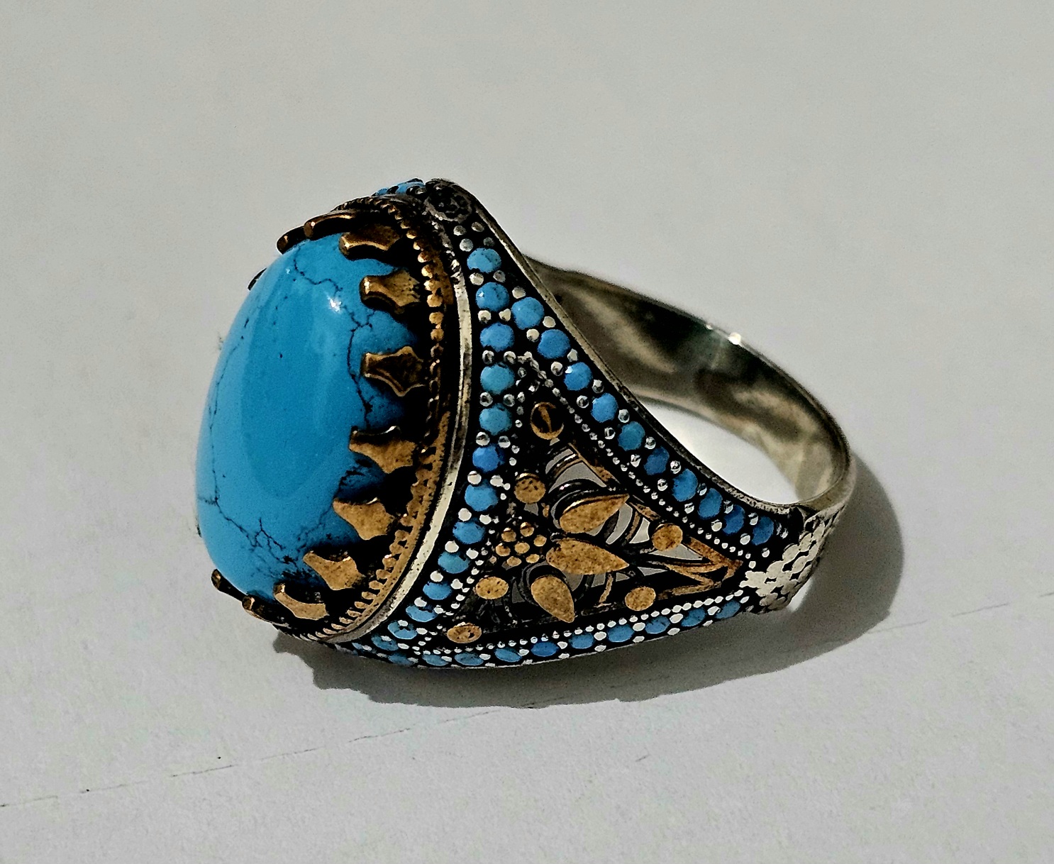 Ottoman style Turquoise Stone Ring - Image 2