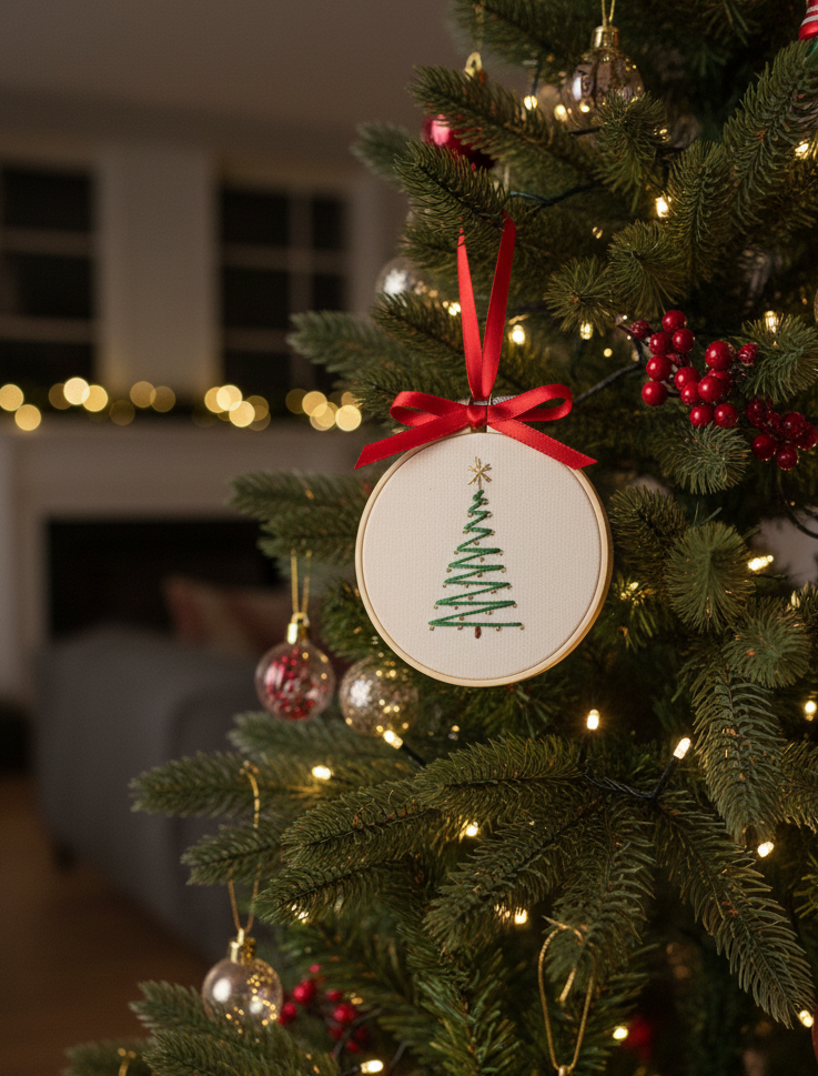 Handmade Christmas Embroidery Hoop – Perfect Gift & Home Décor - Image 3