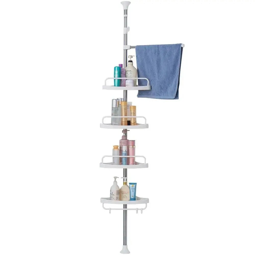 4 Layer Bathroom Corner Telescopic Adjustable Organizer Tower - Image 7