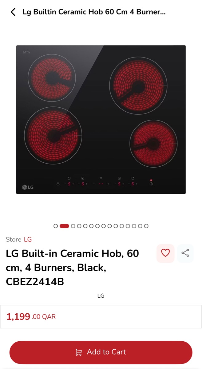 LG Electric Cooker Hob - Image 1