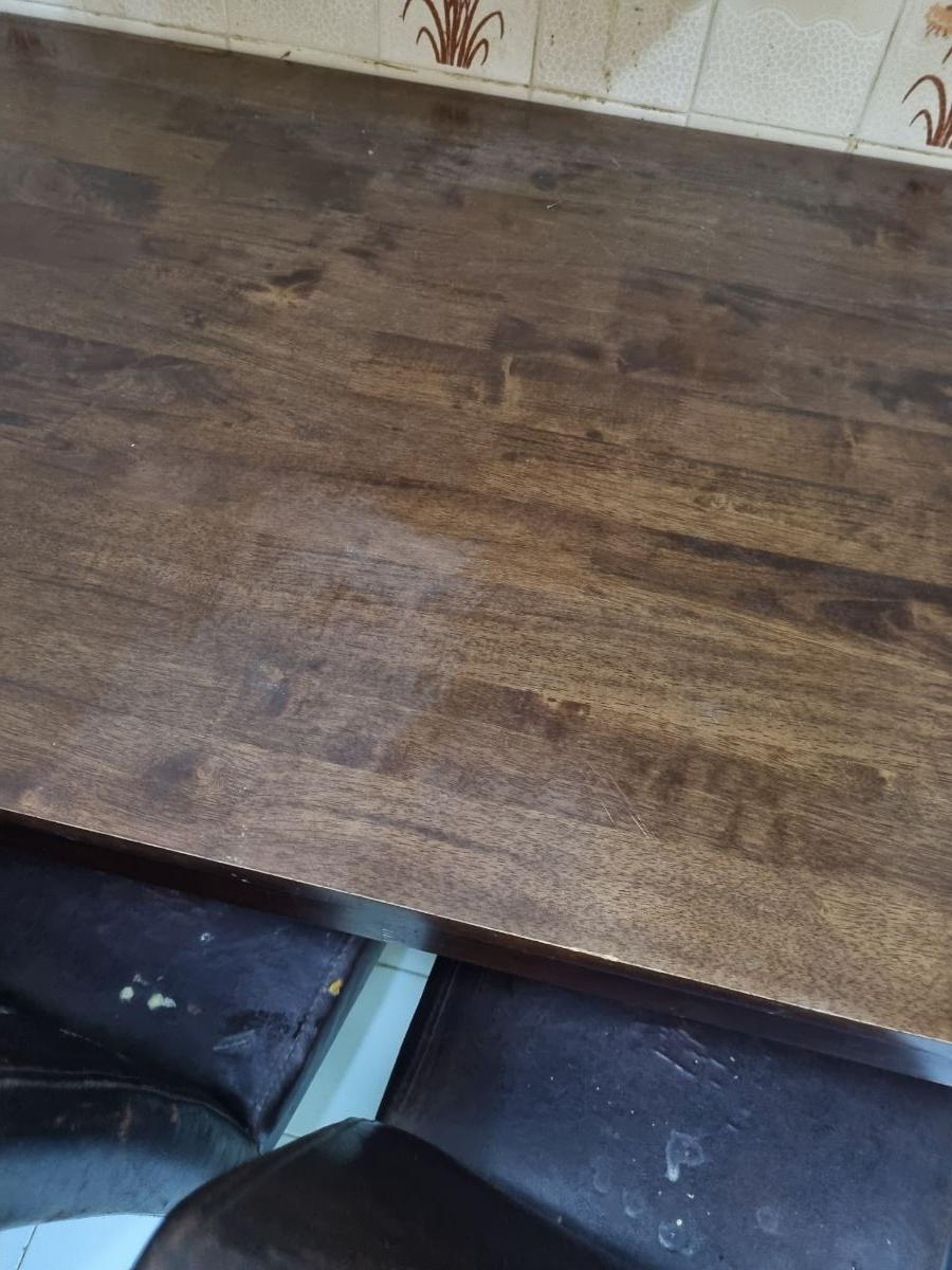 Hitach refrigerator+ wooden dining table(with 3 chairs)+ utensil stacker all for 500 QR - Image 7