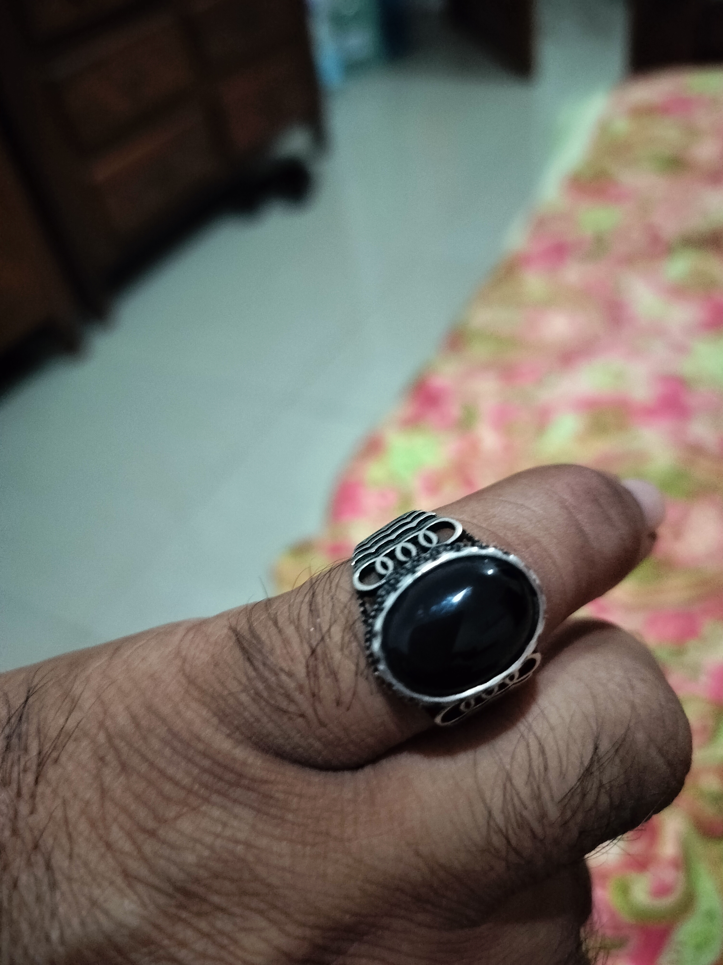 Silver ring aqeeq stone - Image 5
