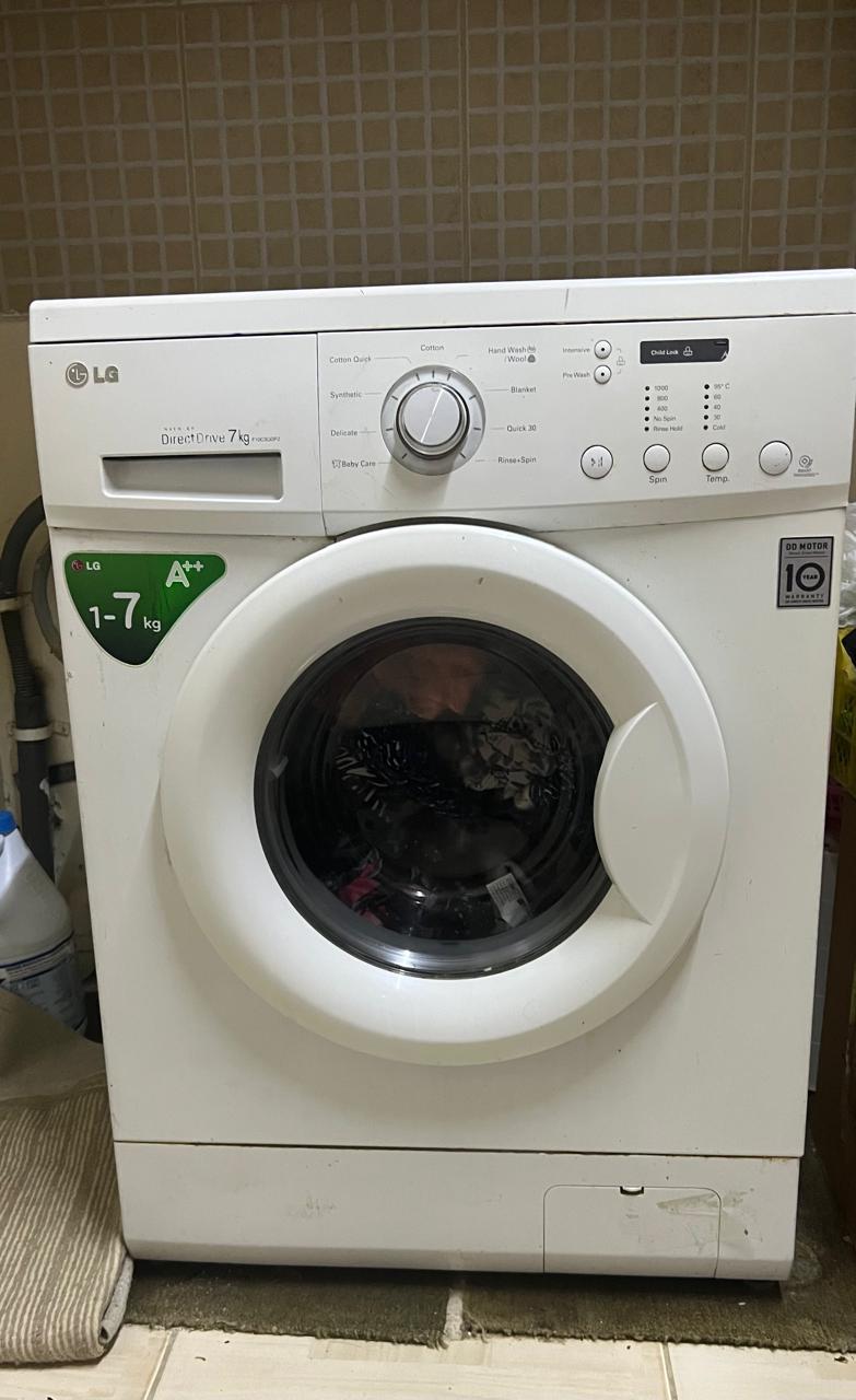 LG 7kg Washing Machine, Front Load, White FOR SALE - Image 2