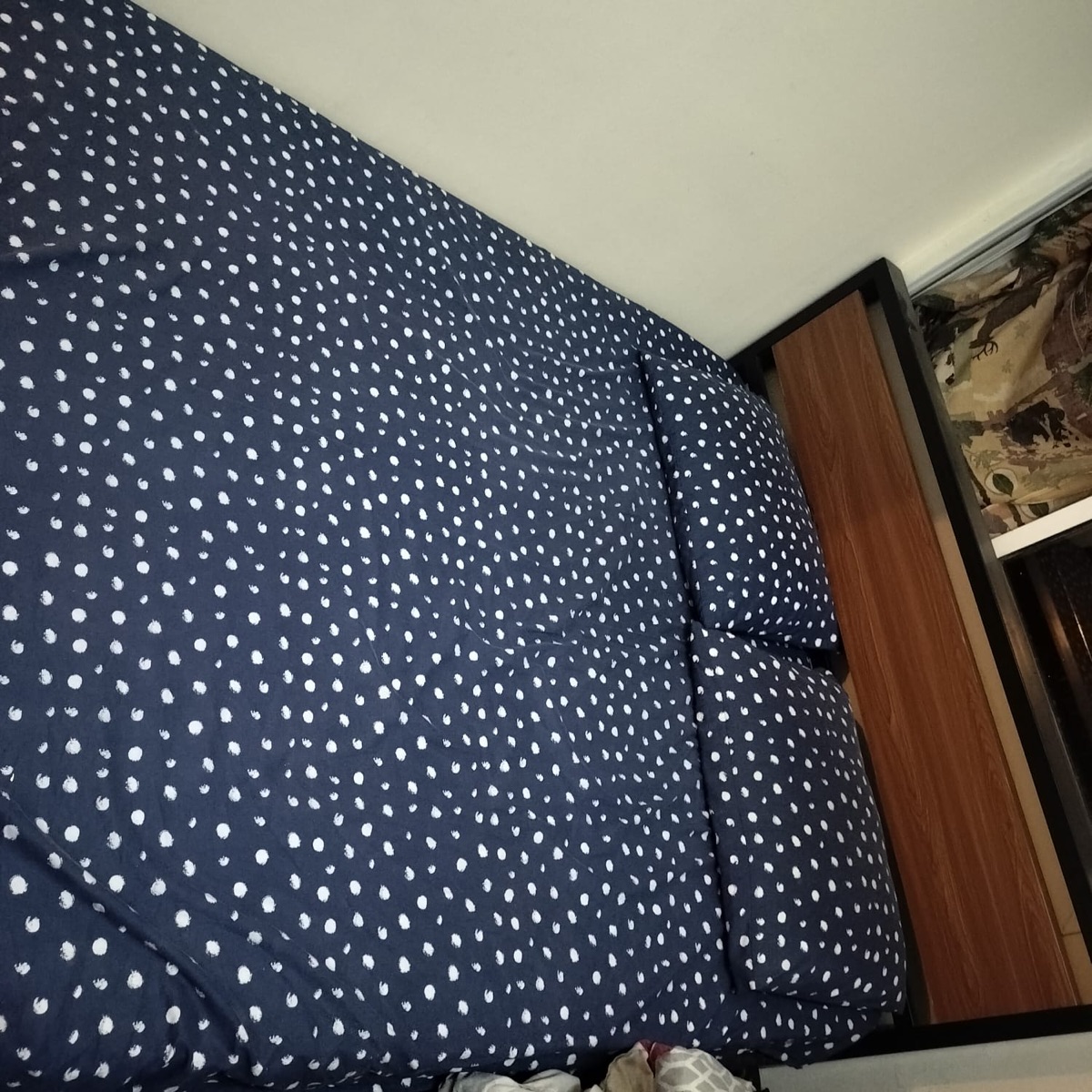 Queen size mattress + Steel cot - Image 2