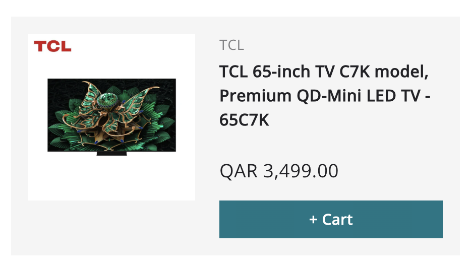 TCL 65-inch TV C7K model, Premium QD-Mini LED TV - 65C7K - Image 2
