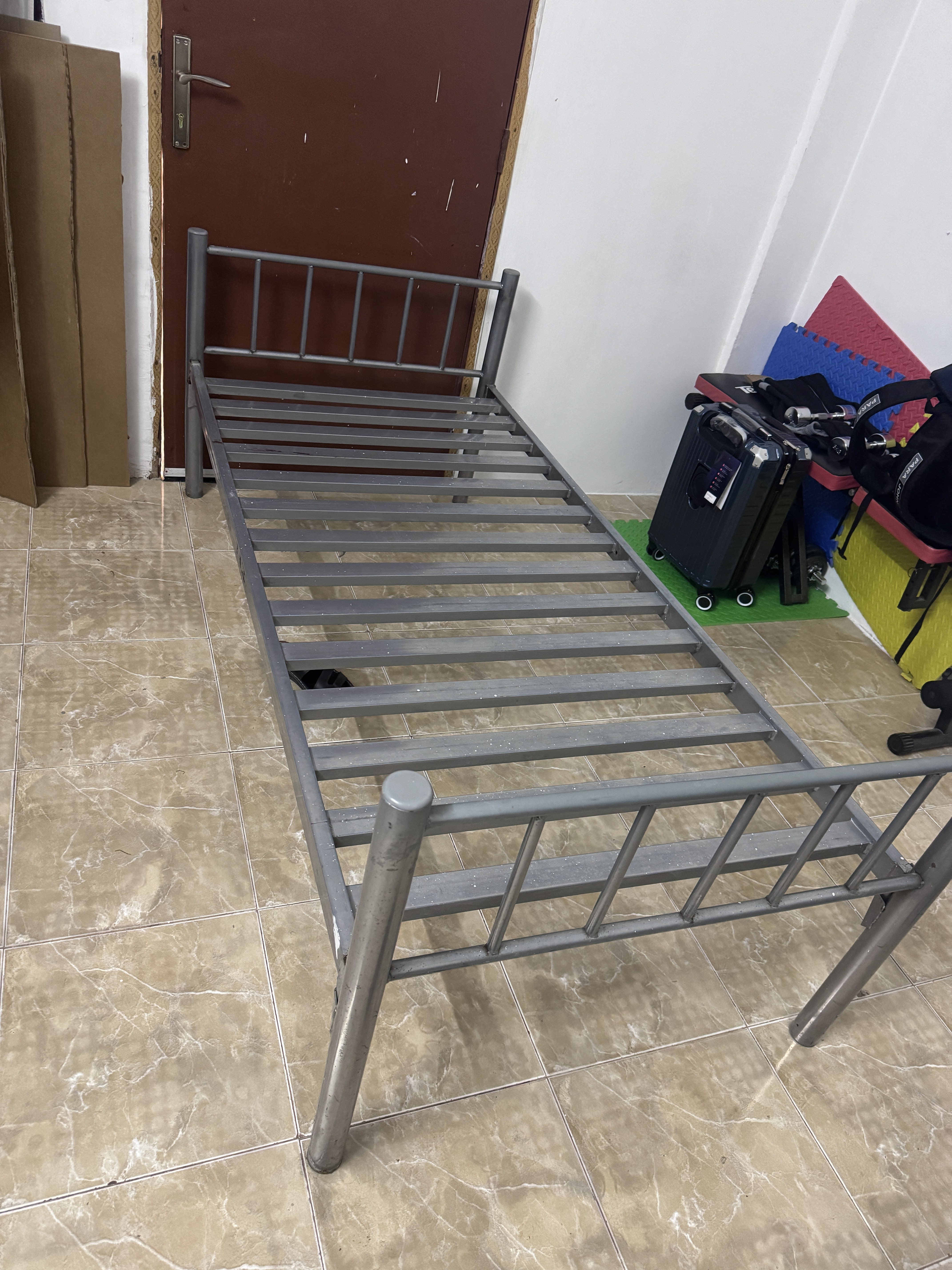 2 Door cupboard and 1 bed and mattress Qr 300/- only - Image 2