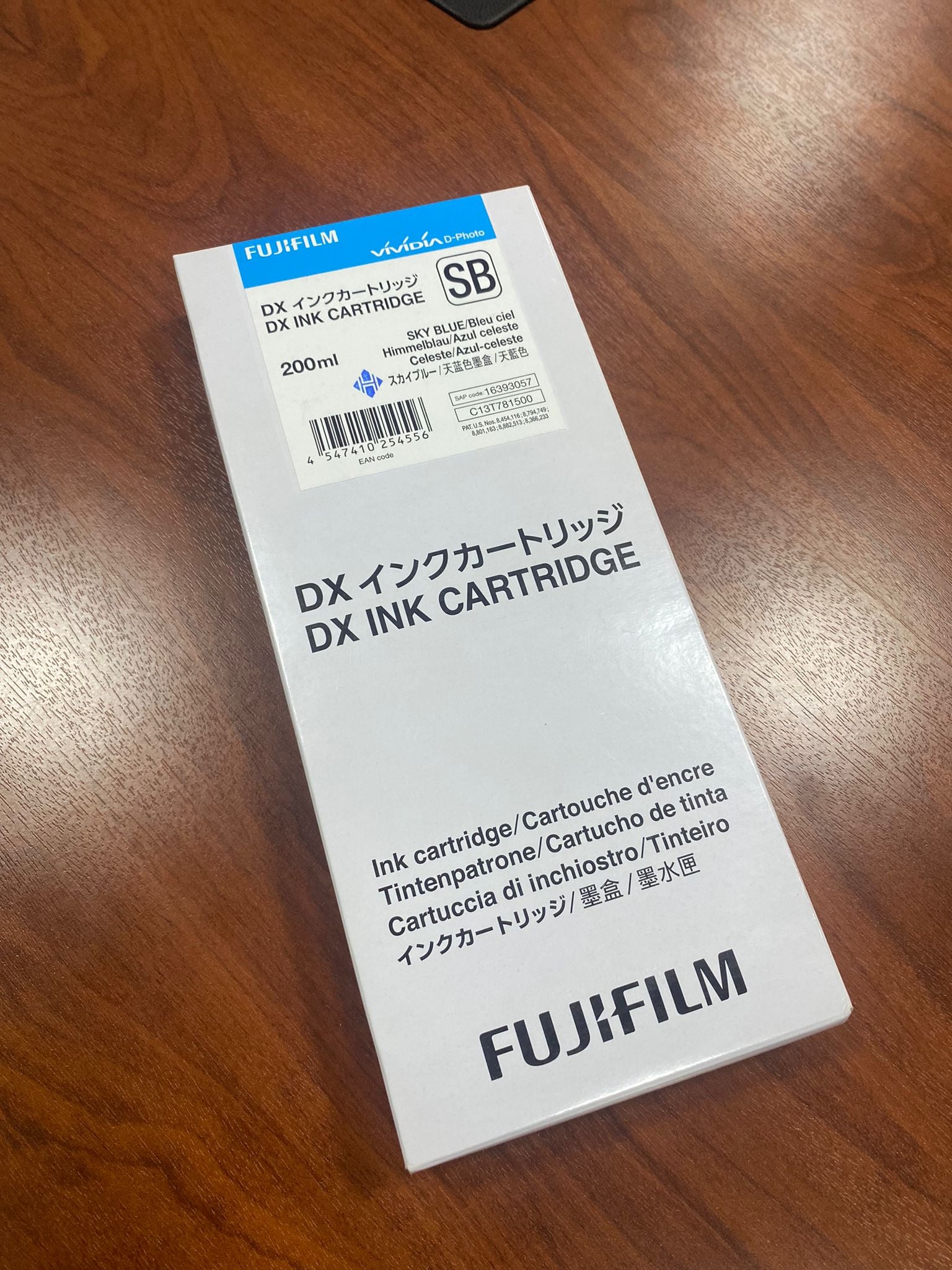 FUJIFILM DX Ink Cartridge (Sky Blue SB) - 200ml - Brand New - Image 1