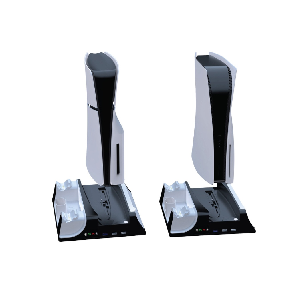 Green Lion PS5 Cooling Stand Charging Station White - Image 2
