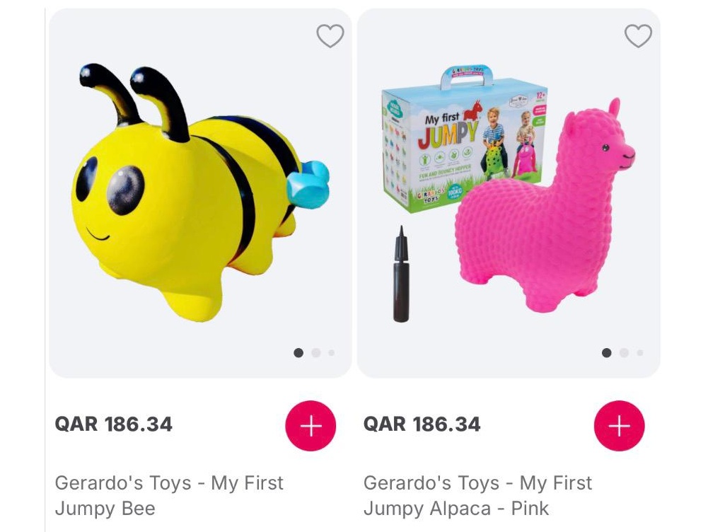 Headline: NEW IN BOX: My First JUMPY (Honey Bee & Pink Alpaca) - Image 1