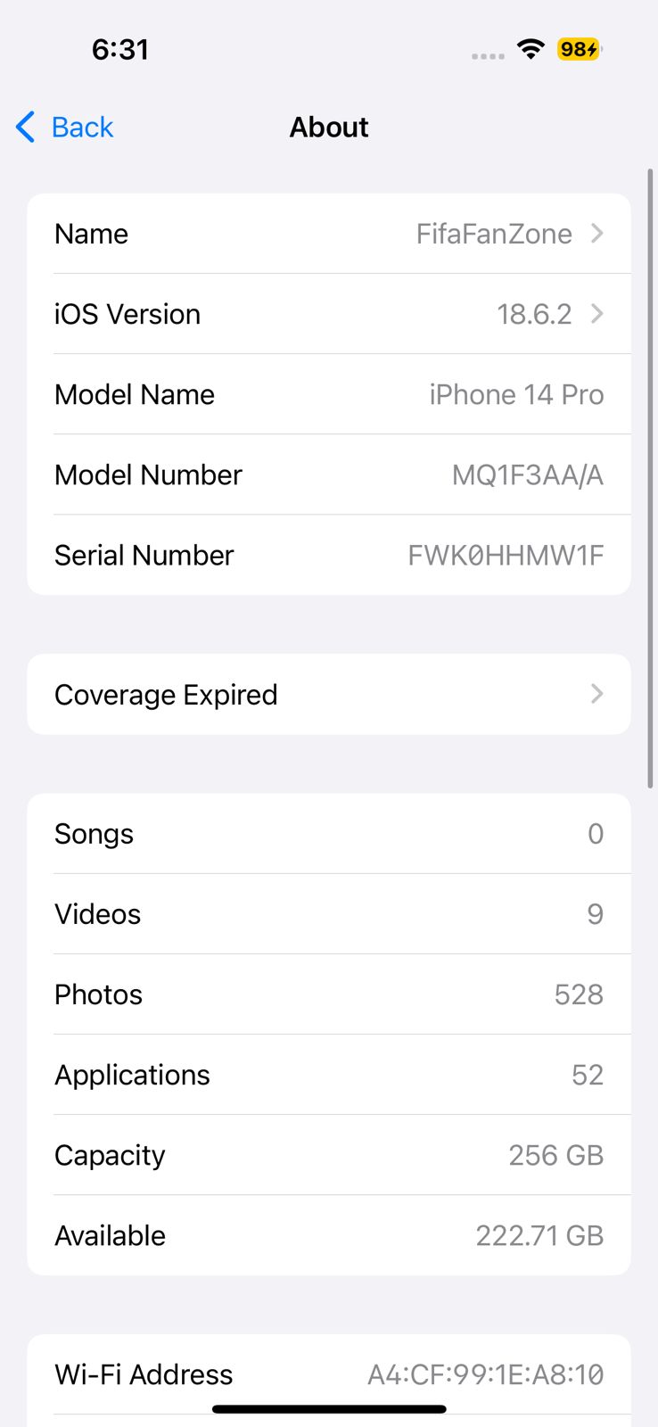 iPhone 14 Pro  256 GB - Purple- 89% Battery Health - Image 6