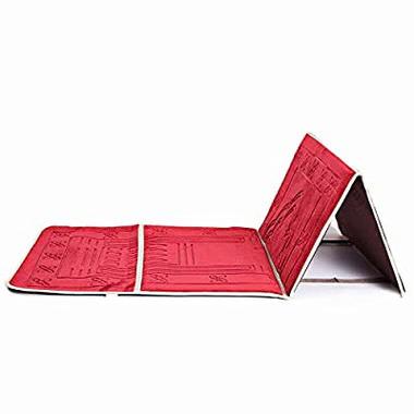 Foldable Prayer Rug with Back Support | Padded Islamic Salah Mat - Image 3