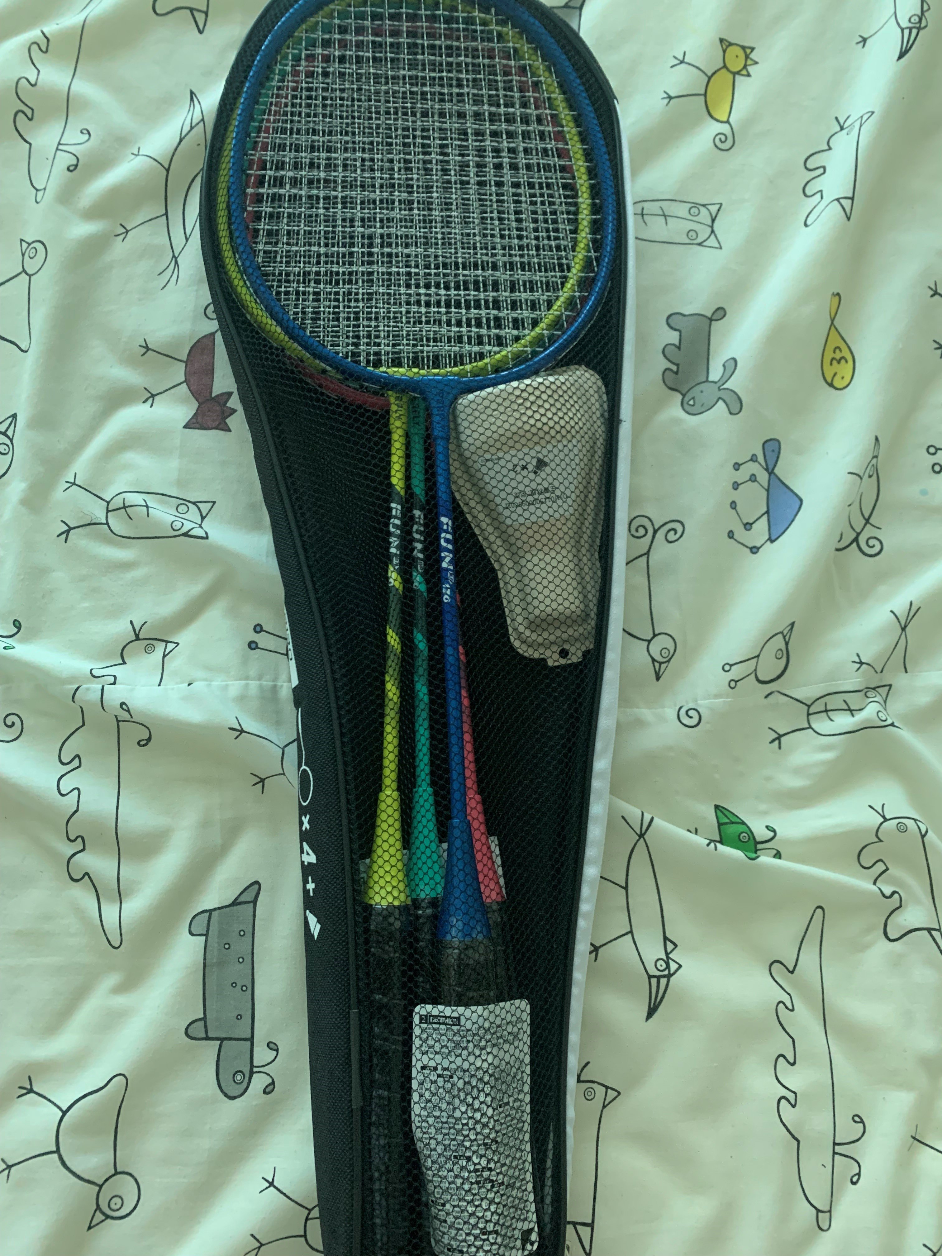 Badminton set 4 rackets and 2 Balls - Image 1