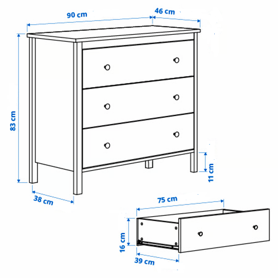 Drawers dressing table with mirror - Image 4