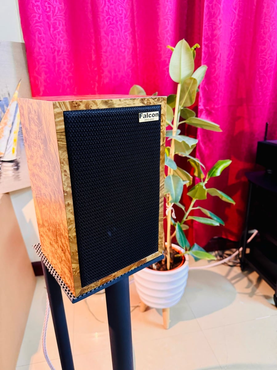 Falcon Acoustics LS3/5a Gold Badge Speakers Golden Madrone 50th [Limited Edition] - Image 8