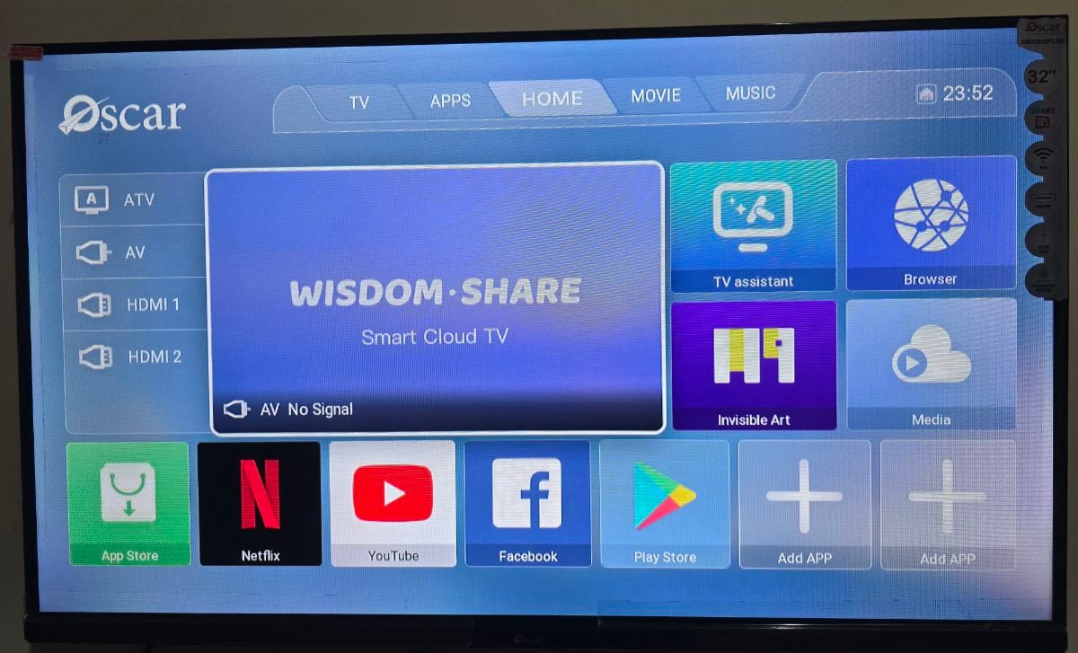 Oscar Smart LED TV 32 inch Android Like New lightly used - Image 5