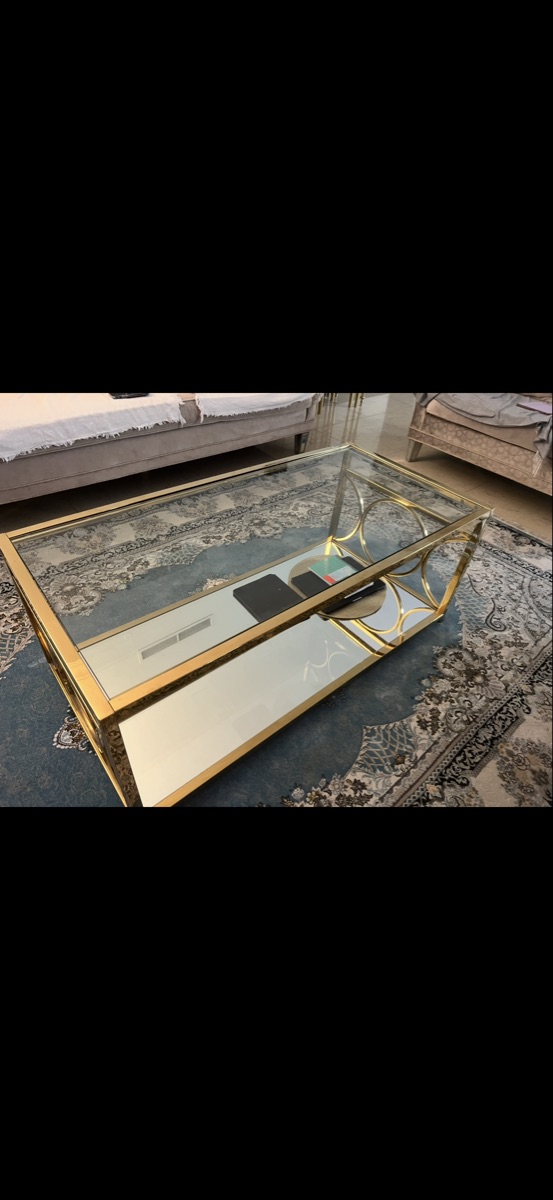 Gold frame glass tables - Image 6