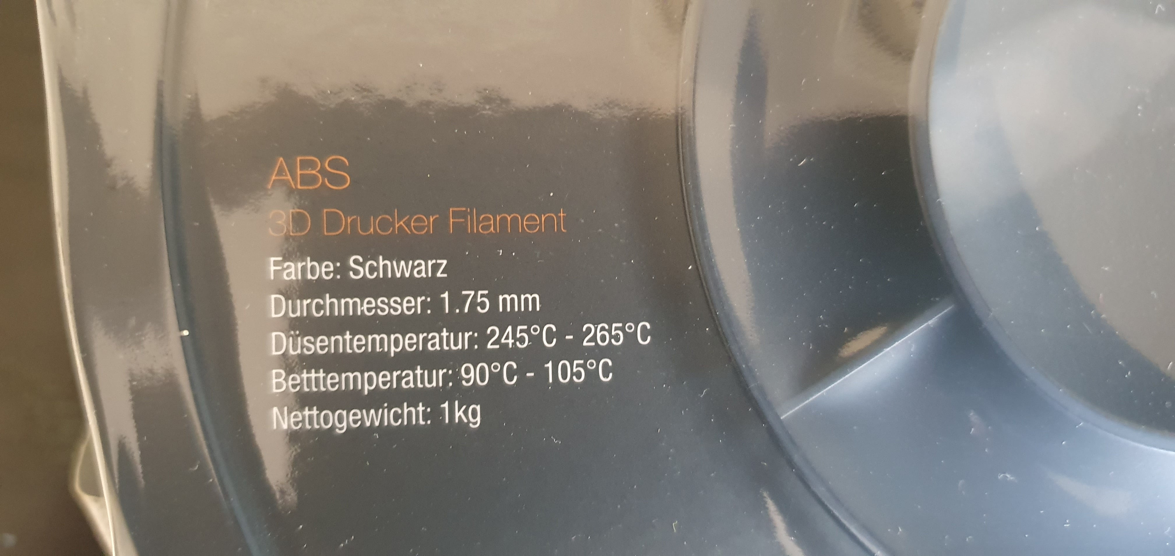 3d printer filament ABS black and white  - Image 2