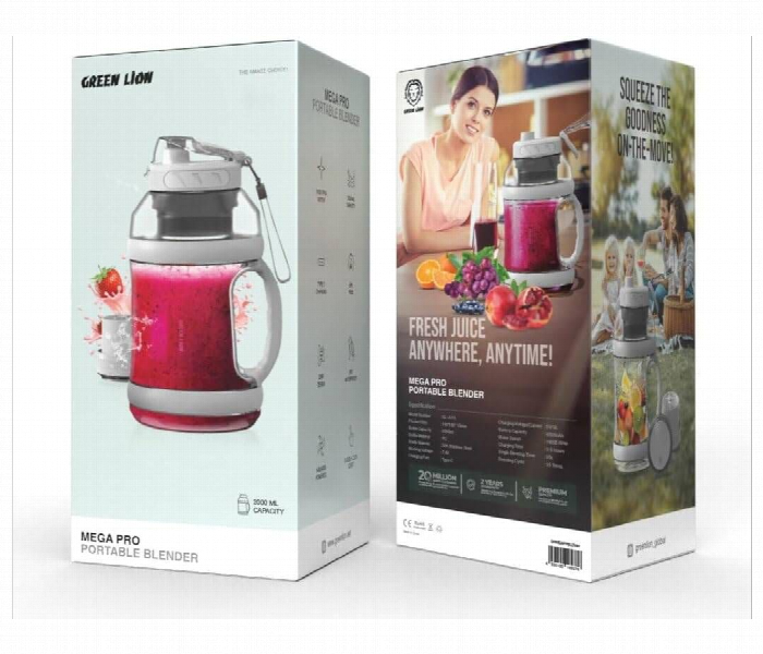 Green Lion Mega Pro Portable Blender 2000ML - Image 2
