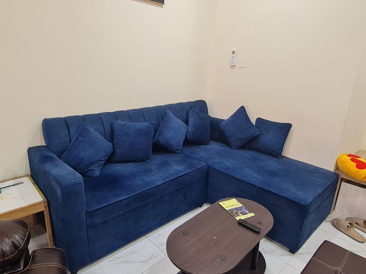 L Shaped Blue colour sofa - Image 4