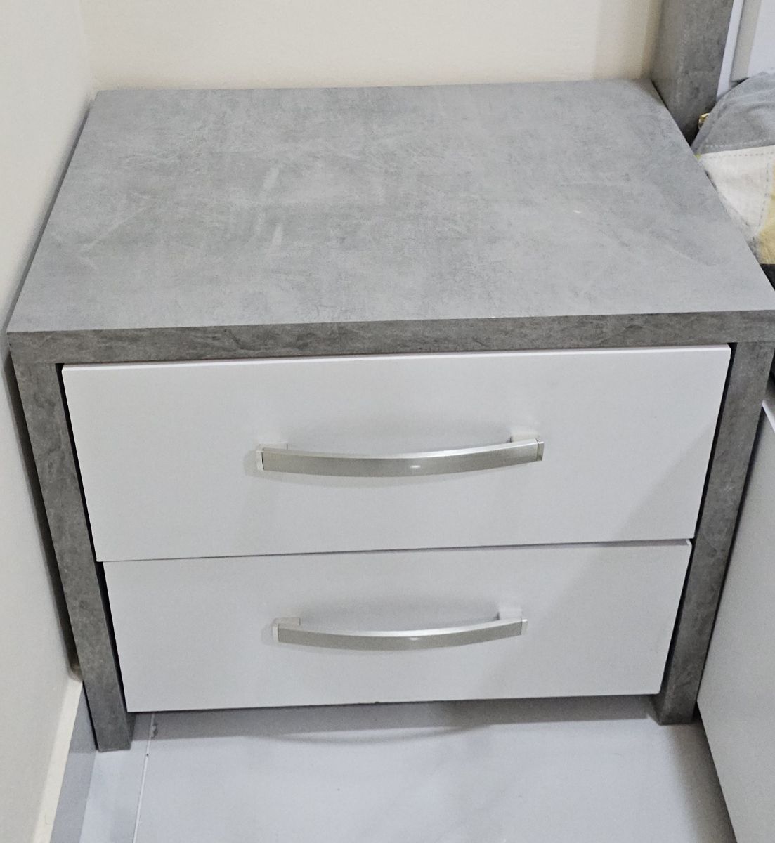 Bed frame 160×200, and bedside table with storage - Image 3