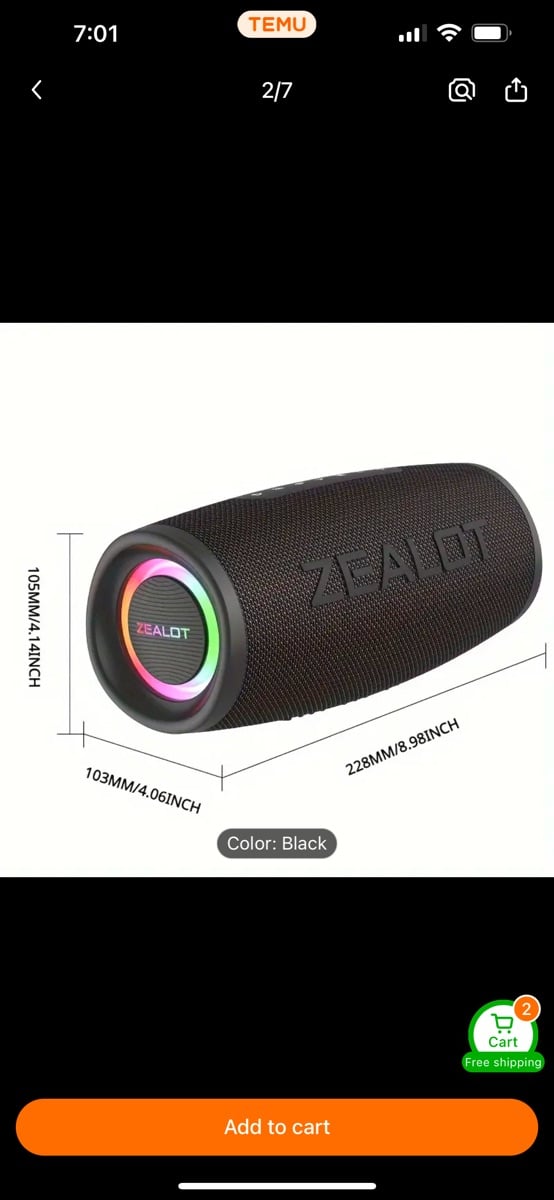 Wireless Speakers, Outdoor Portable Subwoofer Speaker, EQ Mode - Image 4