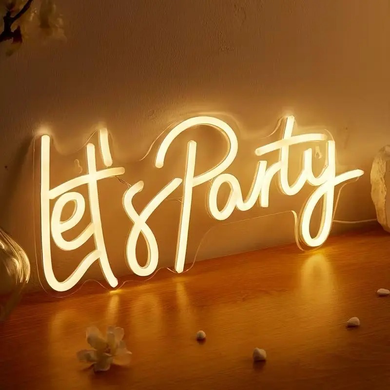 LED Neon Sign "Let's Party" and "Happy Birthday" - Image 1