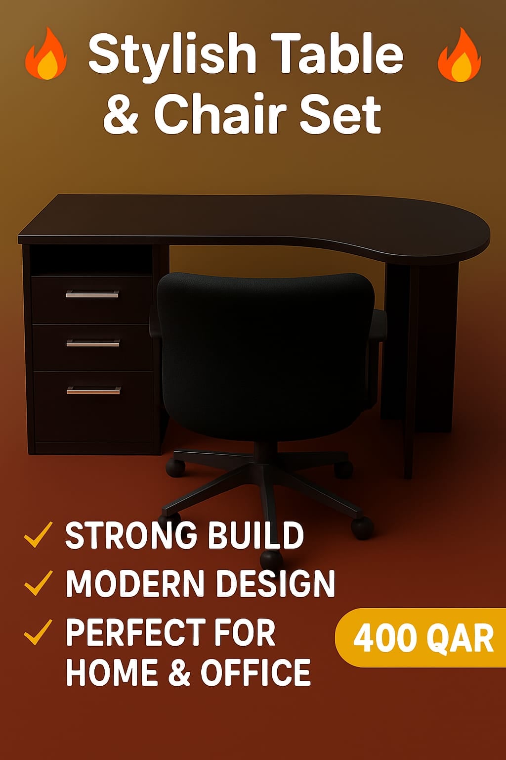 Very strong study table and chair (Home center) - Image 1