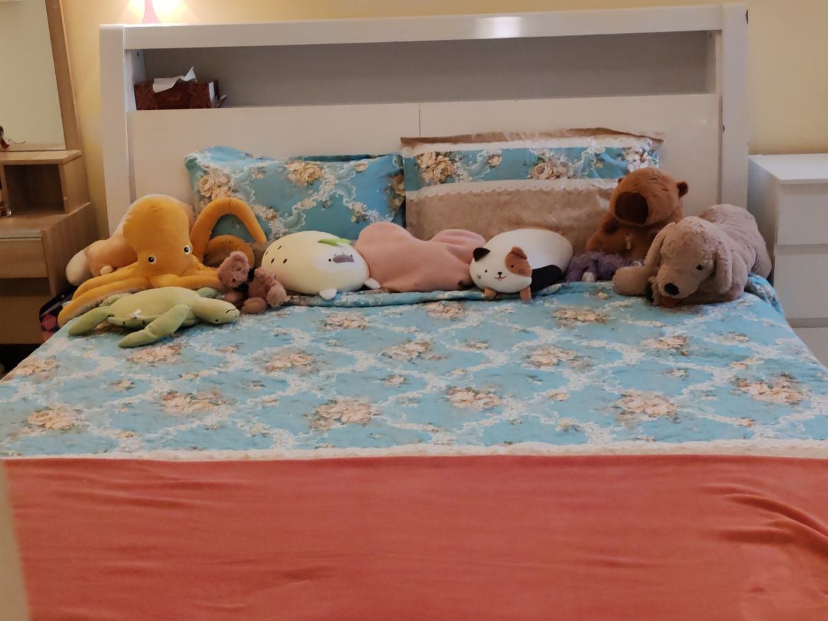 Large bed with mattress for sale - Image 2