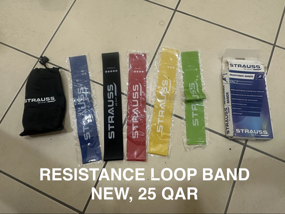Yoga Blocks (New) 30 QAR, Resistance Loop band (5), New 25 QAR, SPRI Heavy duty resistance band (New) 40 QAR, Yoga mat (used) 20 QAR - Image 9