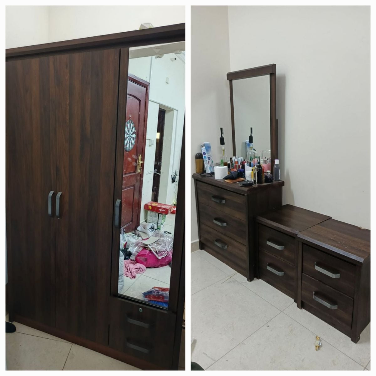 Dressing table with cupboard and side tables - Image 1