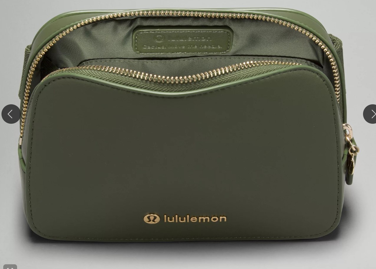 Lululemon Cactus Leather Belt Bag – Olive Green/Gold (Brand New!) - Image 5