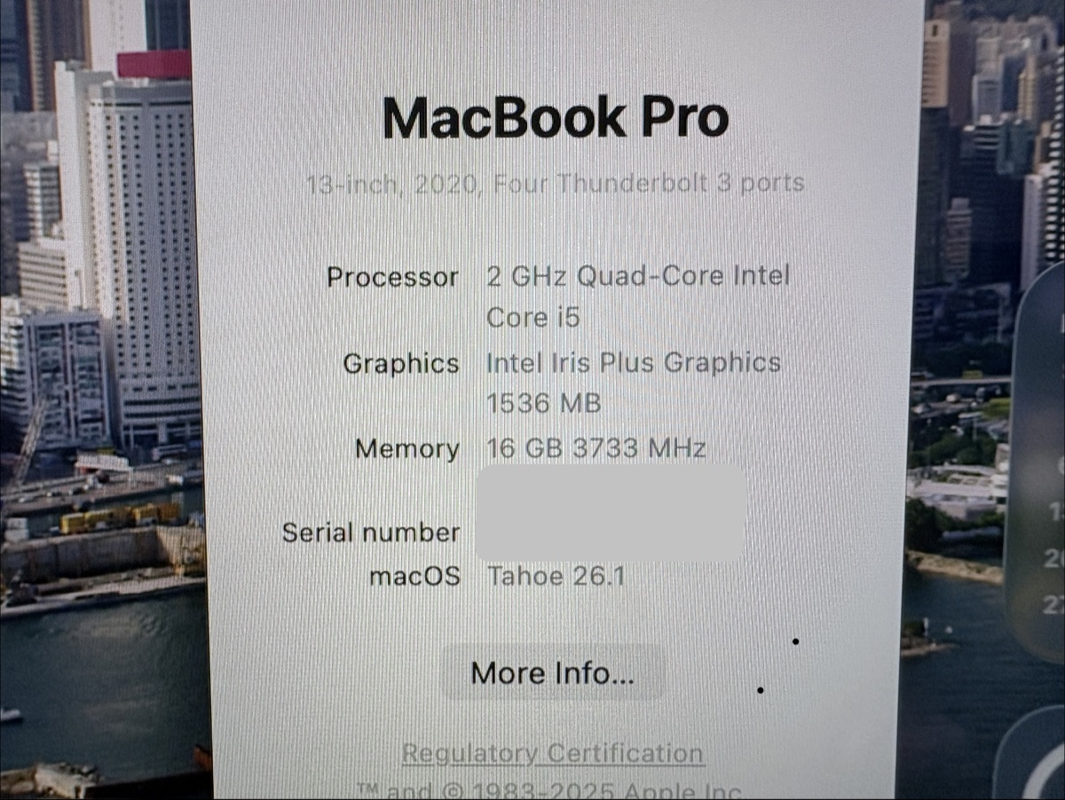 PERFECT! 13-inch MacBook Pro (2020), 1TB, i5, 16GB, 188 battery cycles - Image 8